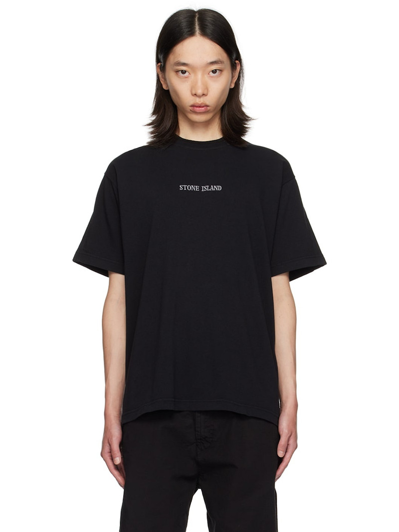 Black Embroidered-Logo T-Shirt 1