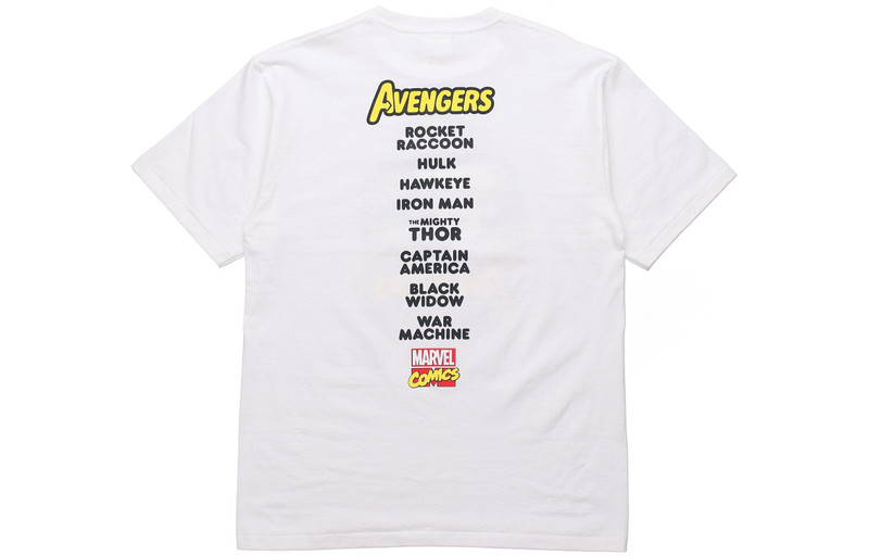 A BATHING APE® A Bathing Ape x Marvel Avengers Ape Head T-Shirt 'White' 1F23-110-926 outlook