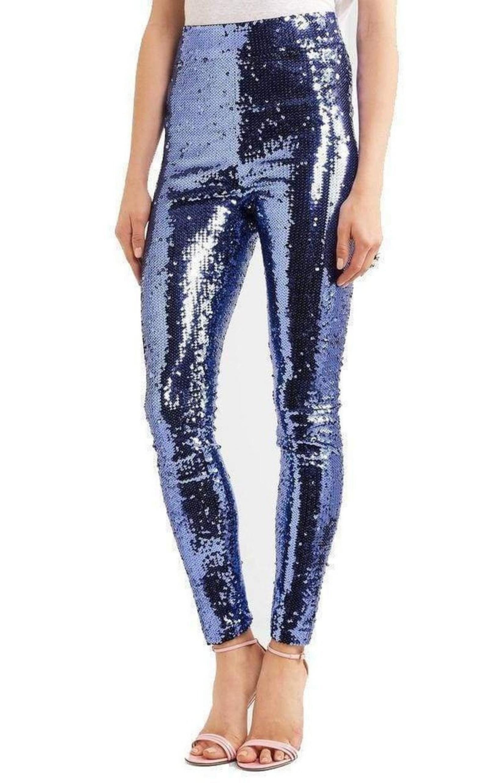 Purple Sequin Tulle Leggings - 5