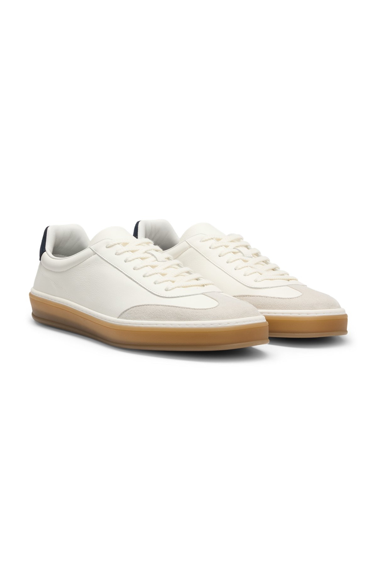 BECKHAM X BOSS LEATHER TRAINERS WITH SUEDE TRIMS - 3