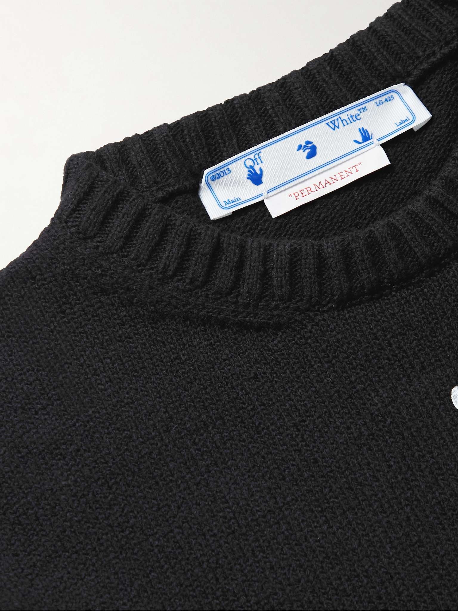 Logo-Detailed Jacquard-Knit Cotton-Blend Sweater - 5