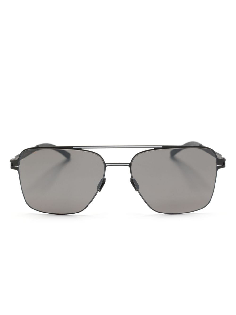 square-frame double-bridge sunglasses - 1