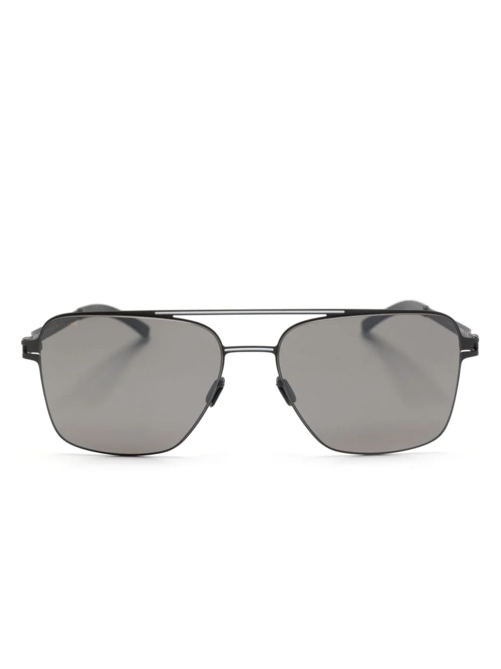 square-frame double-bridge sunglasses - 1