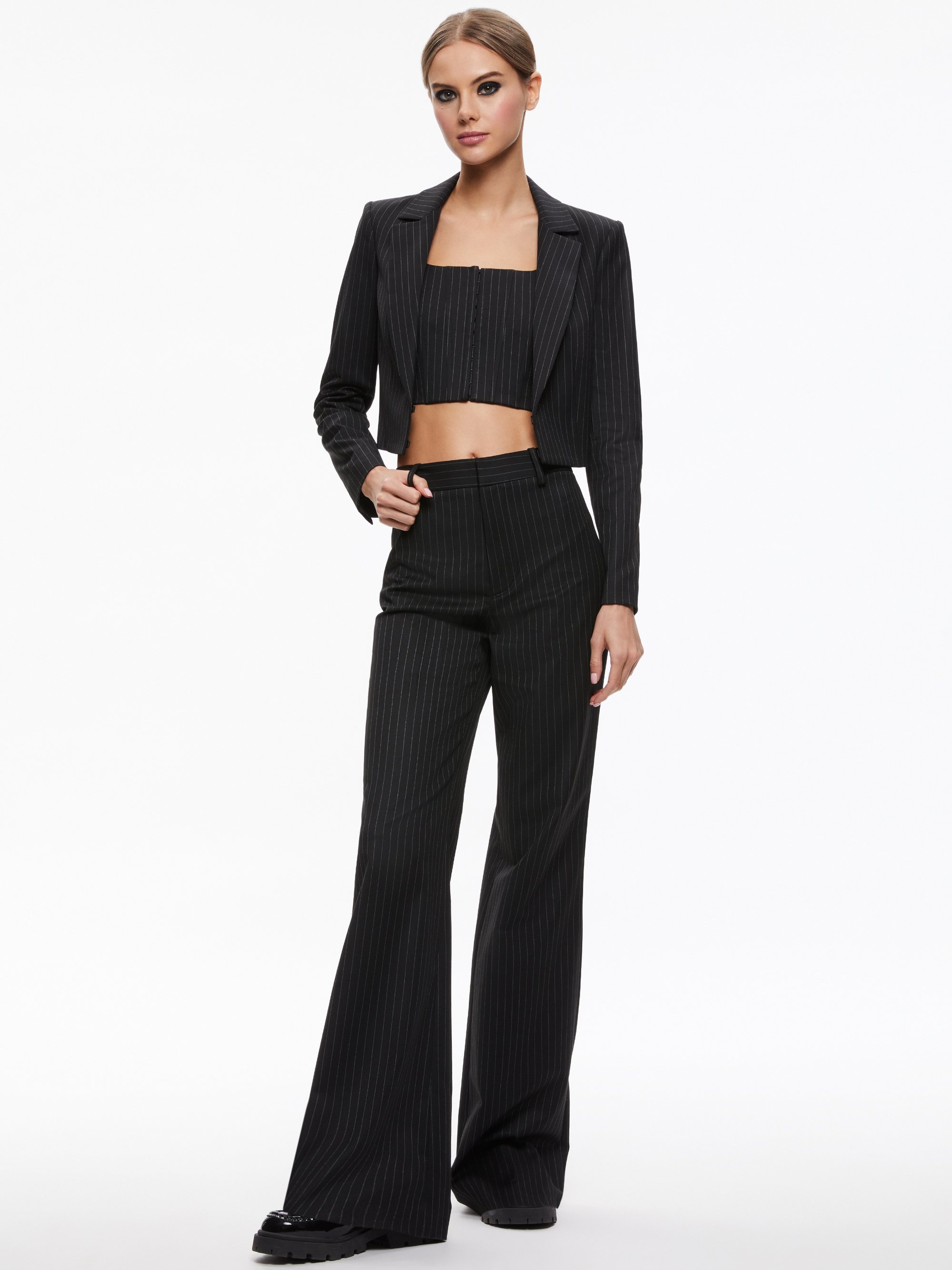 MYA CROPPED NOTCH COLLAR BLAZER - 4