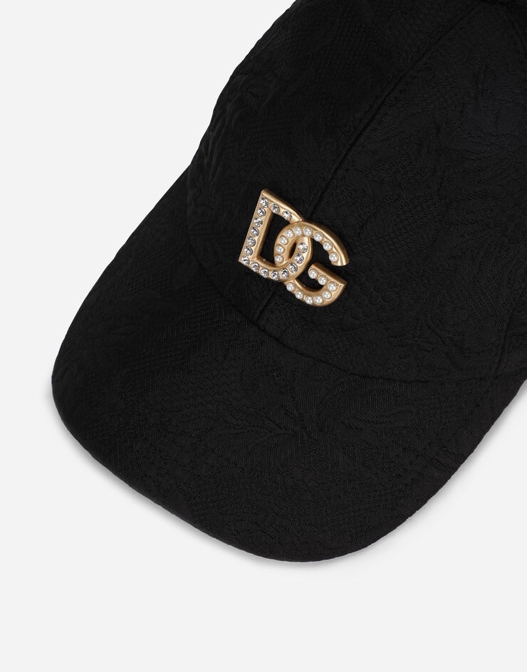 Brocade jacquard baseball cap with DG crystal embellishment - 2