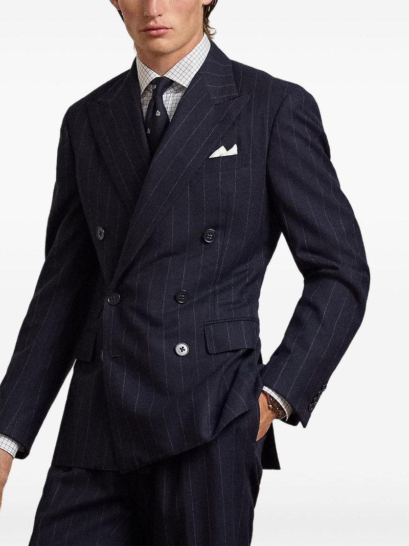 Ralph Lauren pinstripe double-breasted suit outlook
