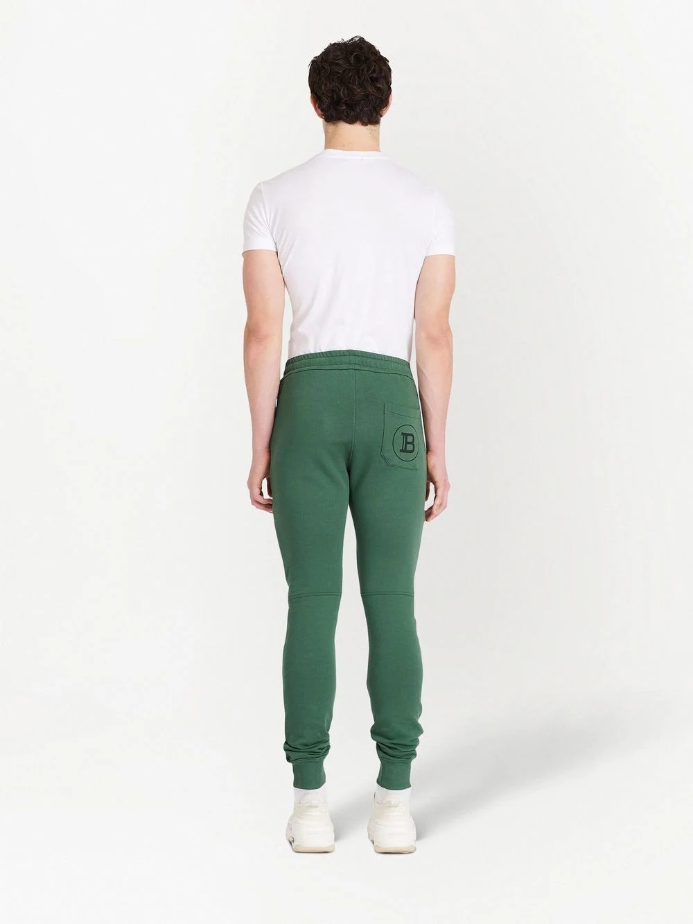 drawstring cotton track pants - 4