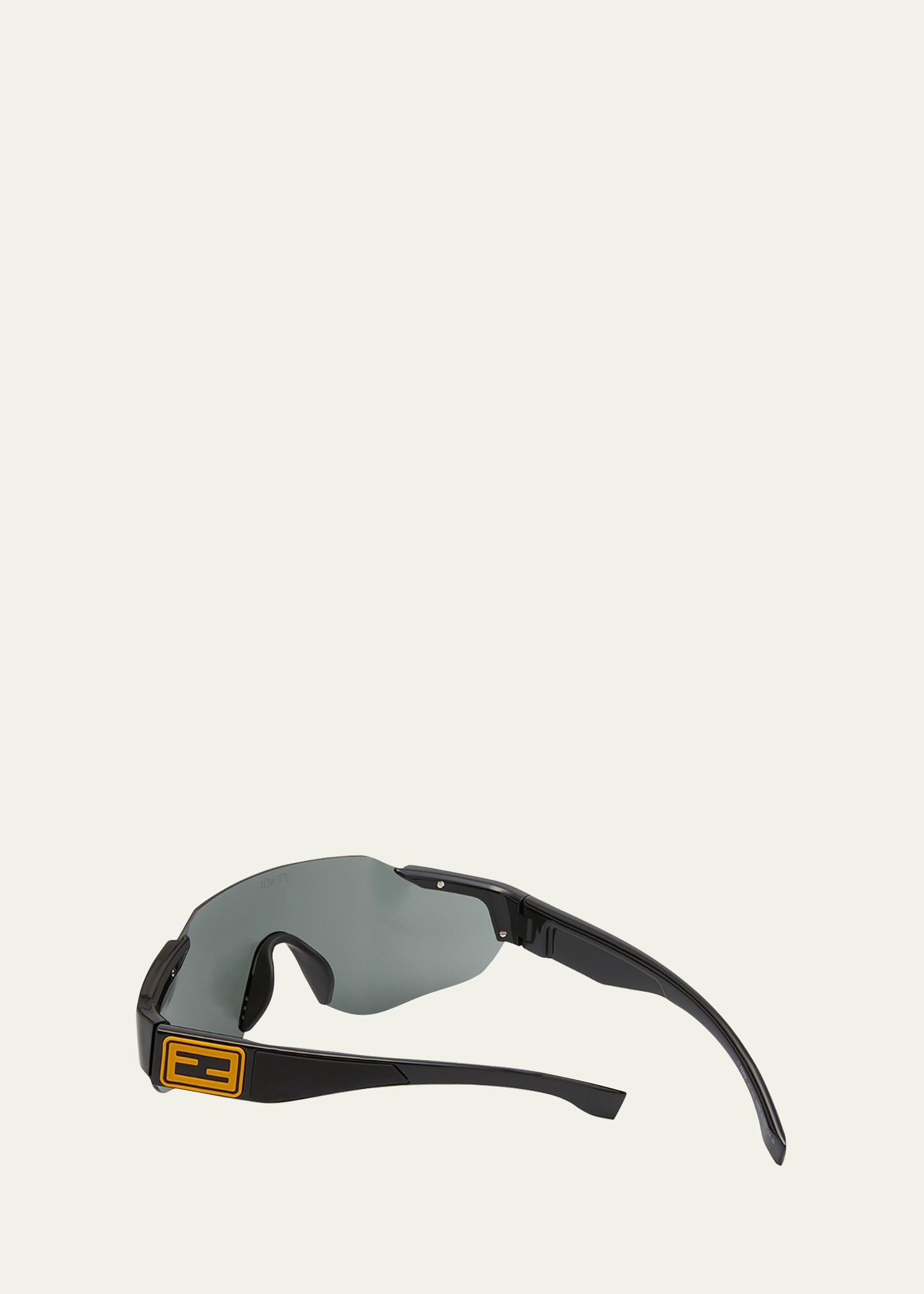 Men's FF-Logo Rimless Shield Sunglasses - 3