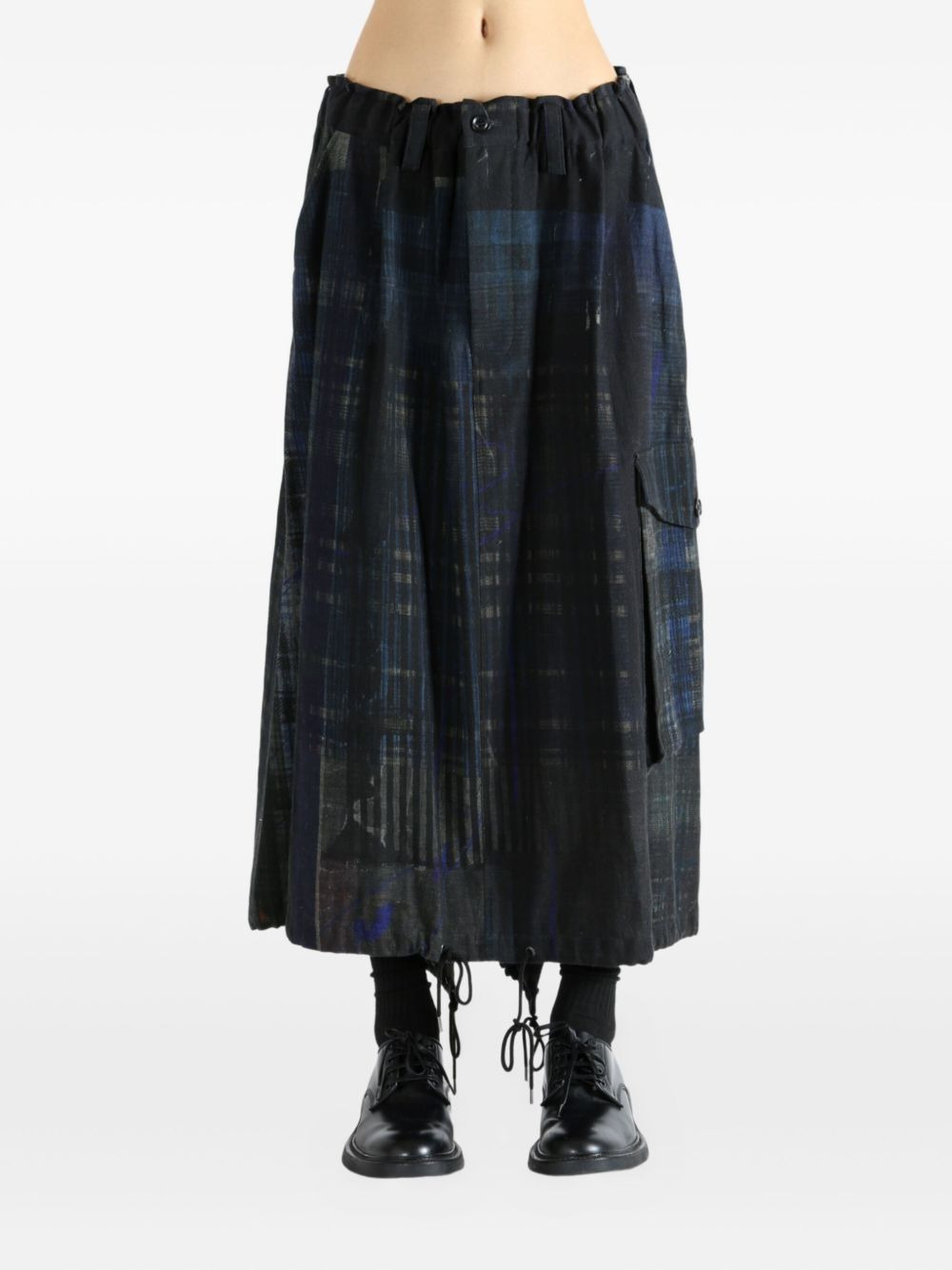patchwork pocket midi skirt - 2