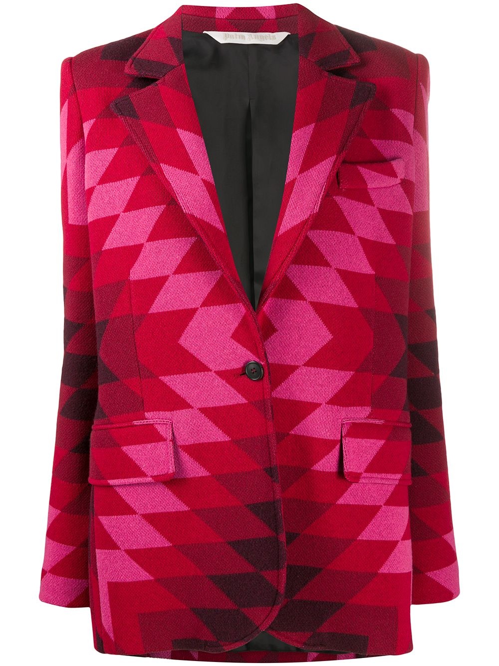 geometric pattern blazer - 1