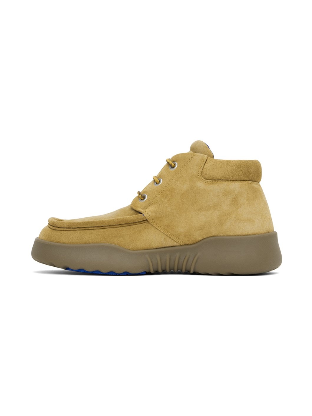 Beige Suede Log Boots - 3