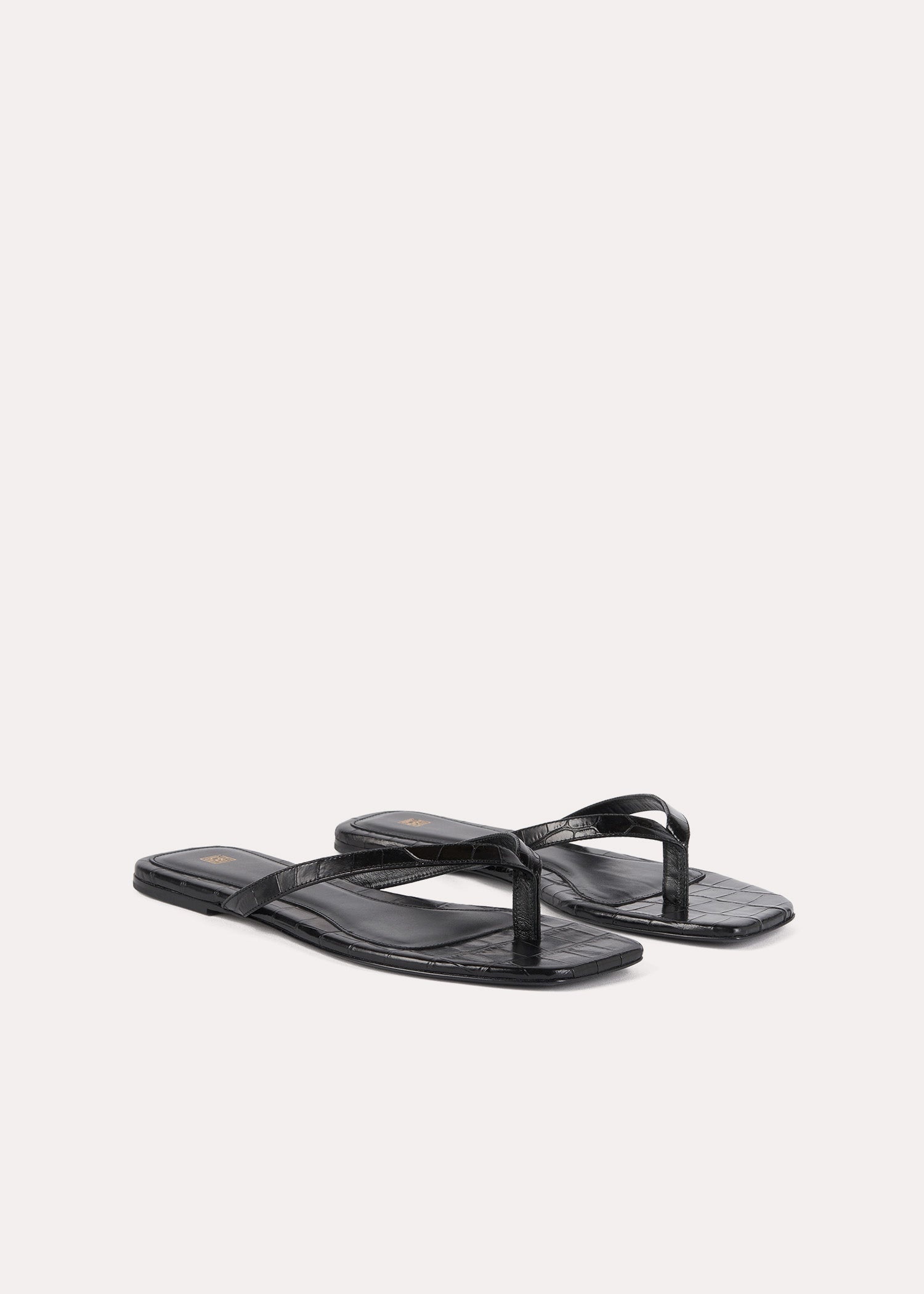 The Flip-Flop Flat black croco - 3