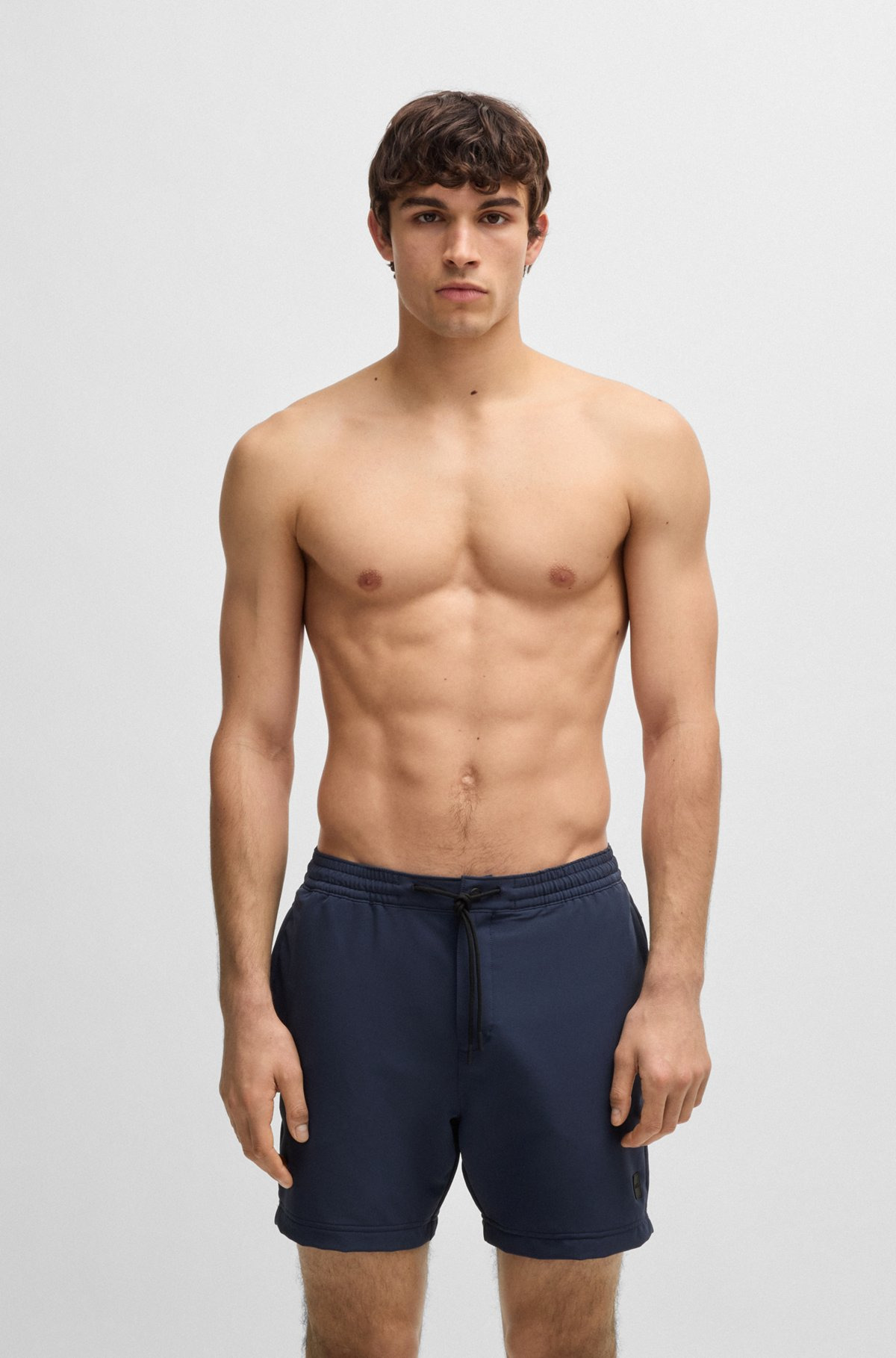 PACKABLE SWIM SHORTS WITH LOGO BADGE - 2