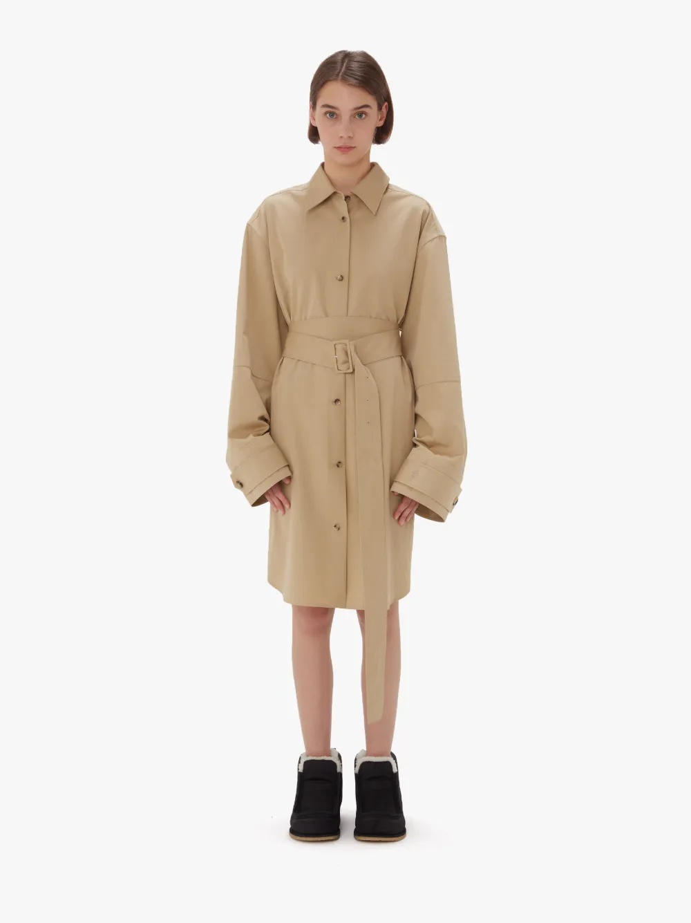 DOUBLE WRAP TRENCH DRESS - 2