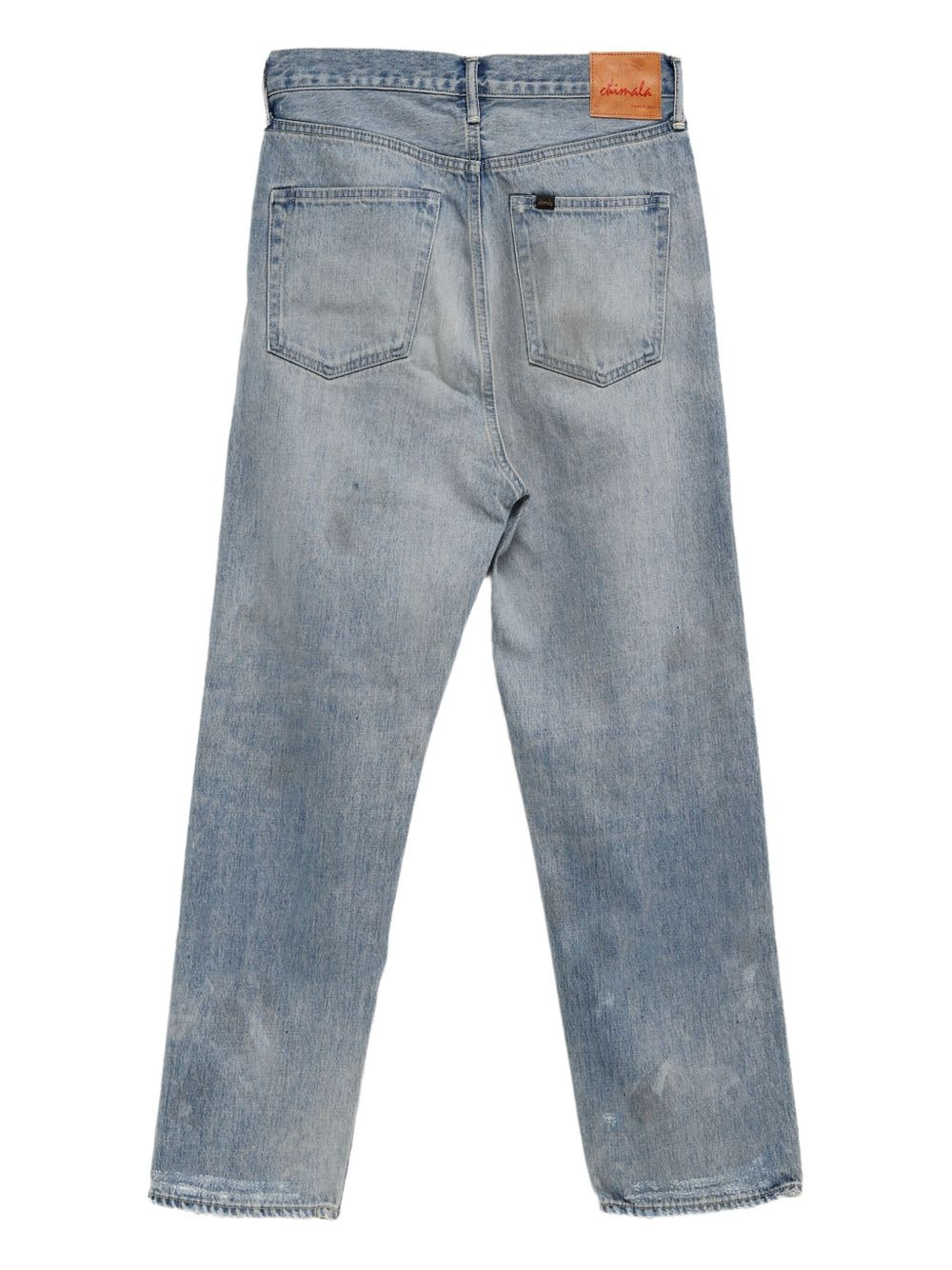 light-wash straight-leg jeans - 2