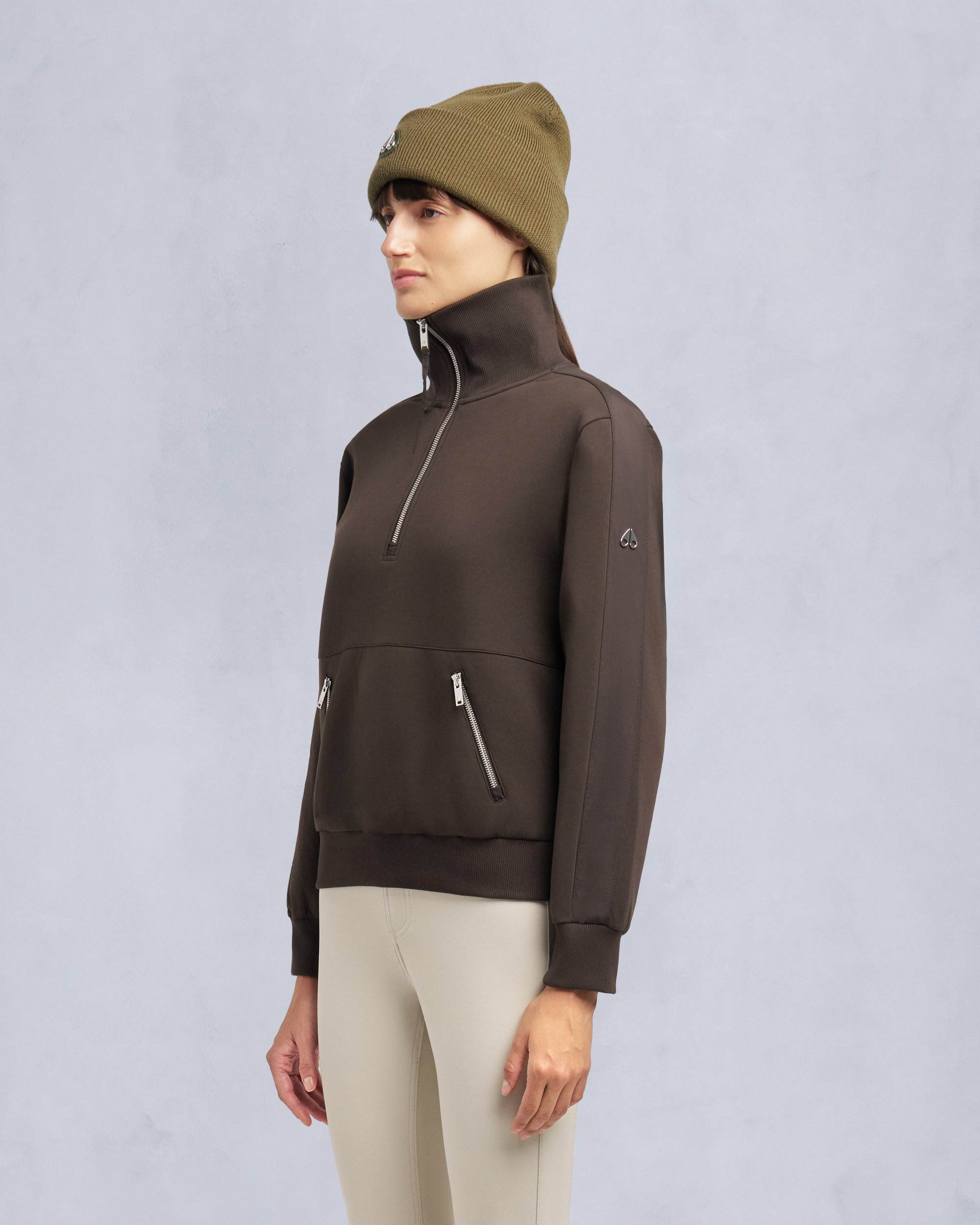MIX MEDIA QUARTER ZIP SWEATER - 3