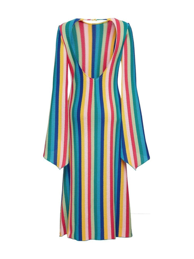 vertical-stripe midi dress 5