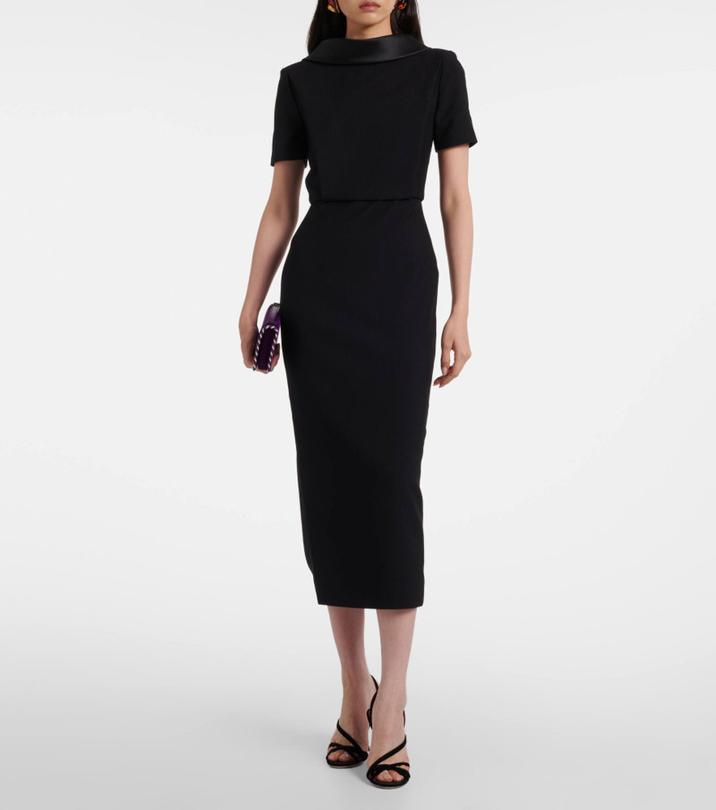 ROLAND MOURET Crêpe midi dress outlook