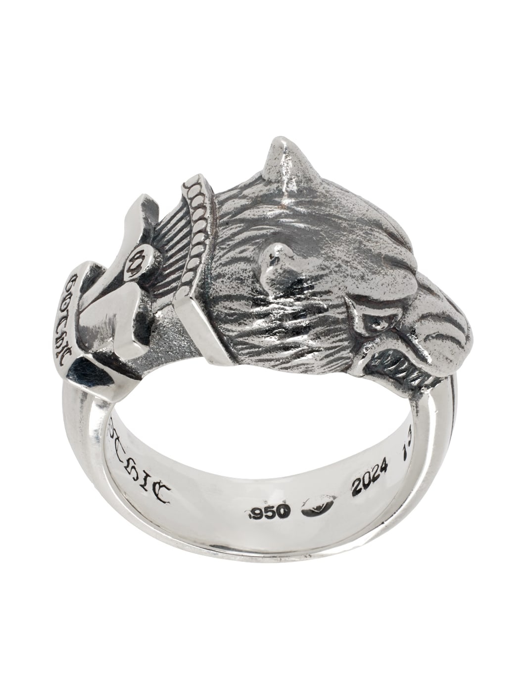 Silver Wolf Dagger Ring - 1
