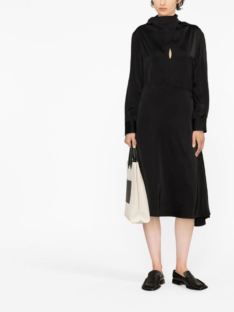 long-sleeve A-line dress - 2