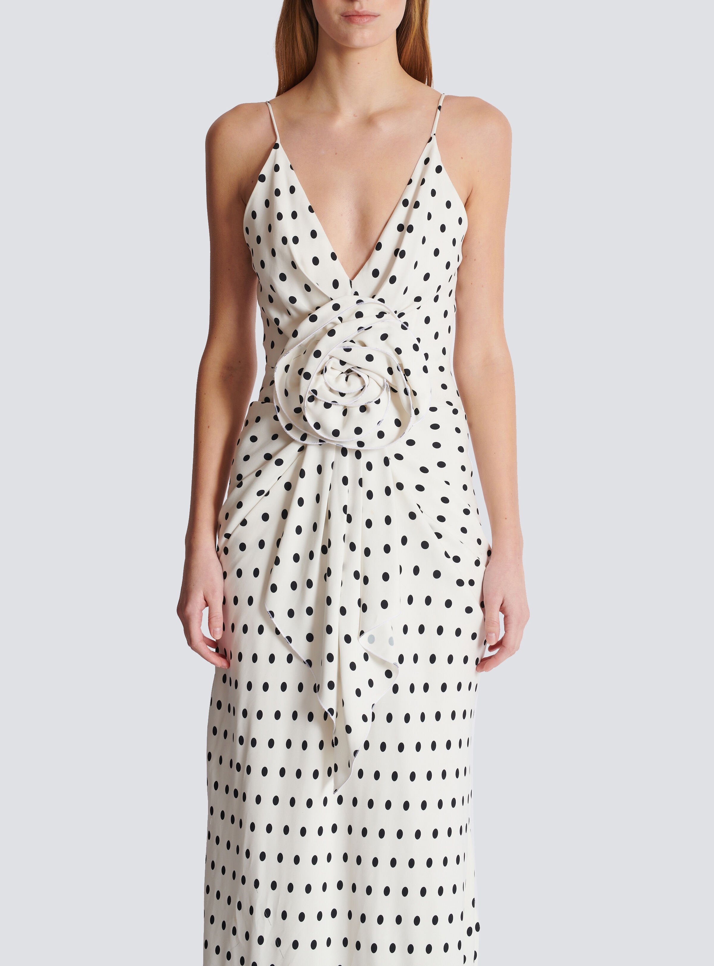 Balmain Polka Dots printed maxi dress | REVERSIBLE
