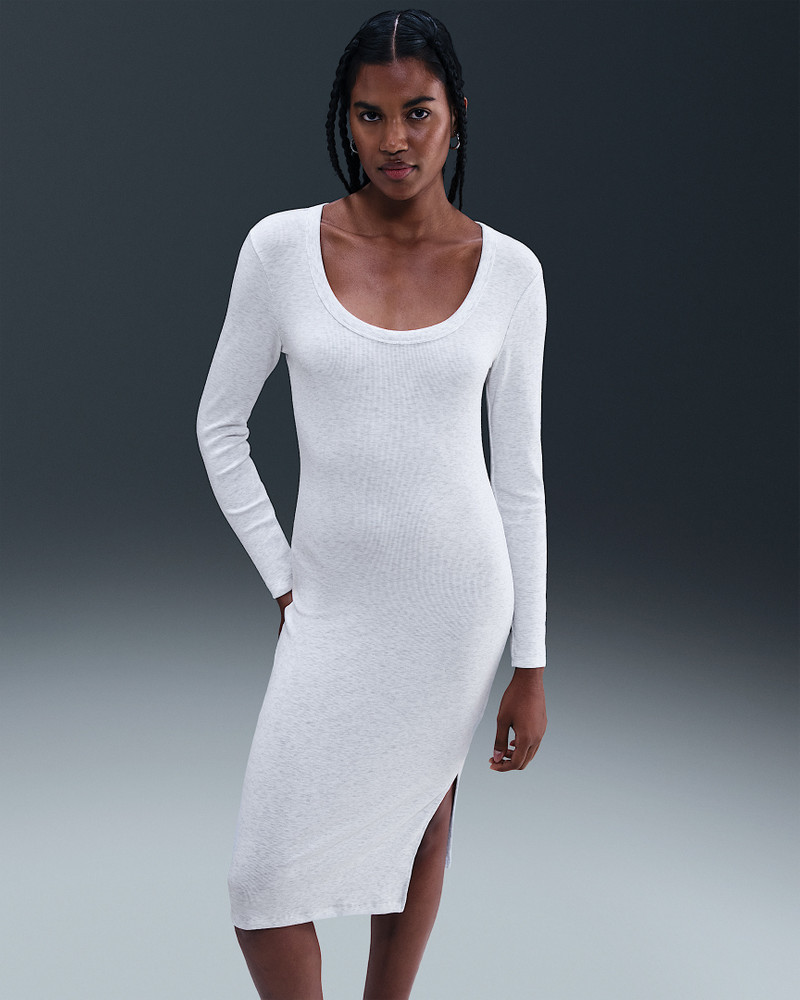 Nike Nike Sportswear Chill Knit Women's Tight Long-Sleeve Midi Mini-Rib Dress outlook