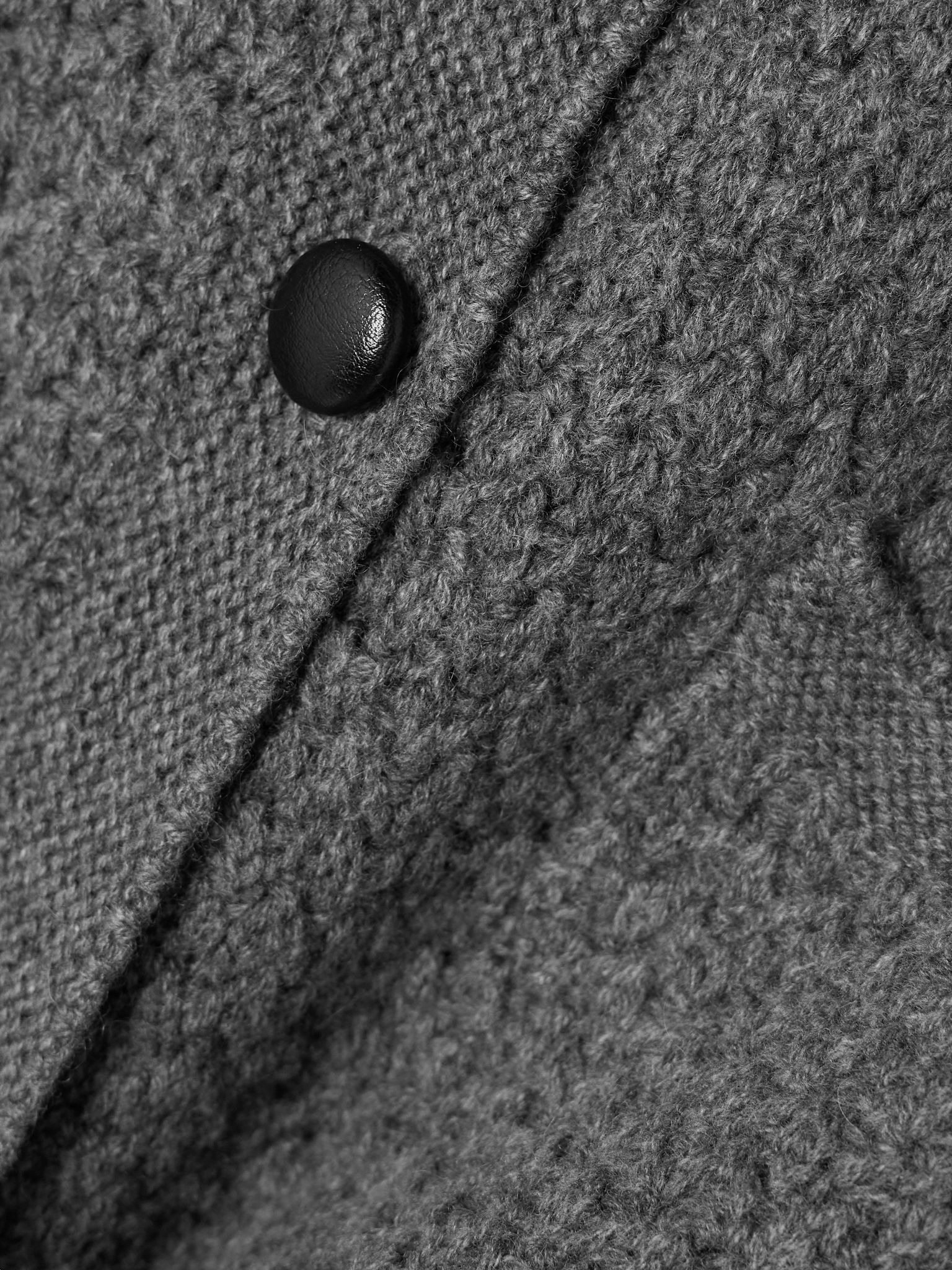 Tulip crocheted cashmere cardigan Gray - 4