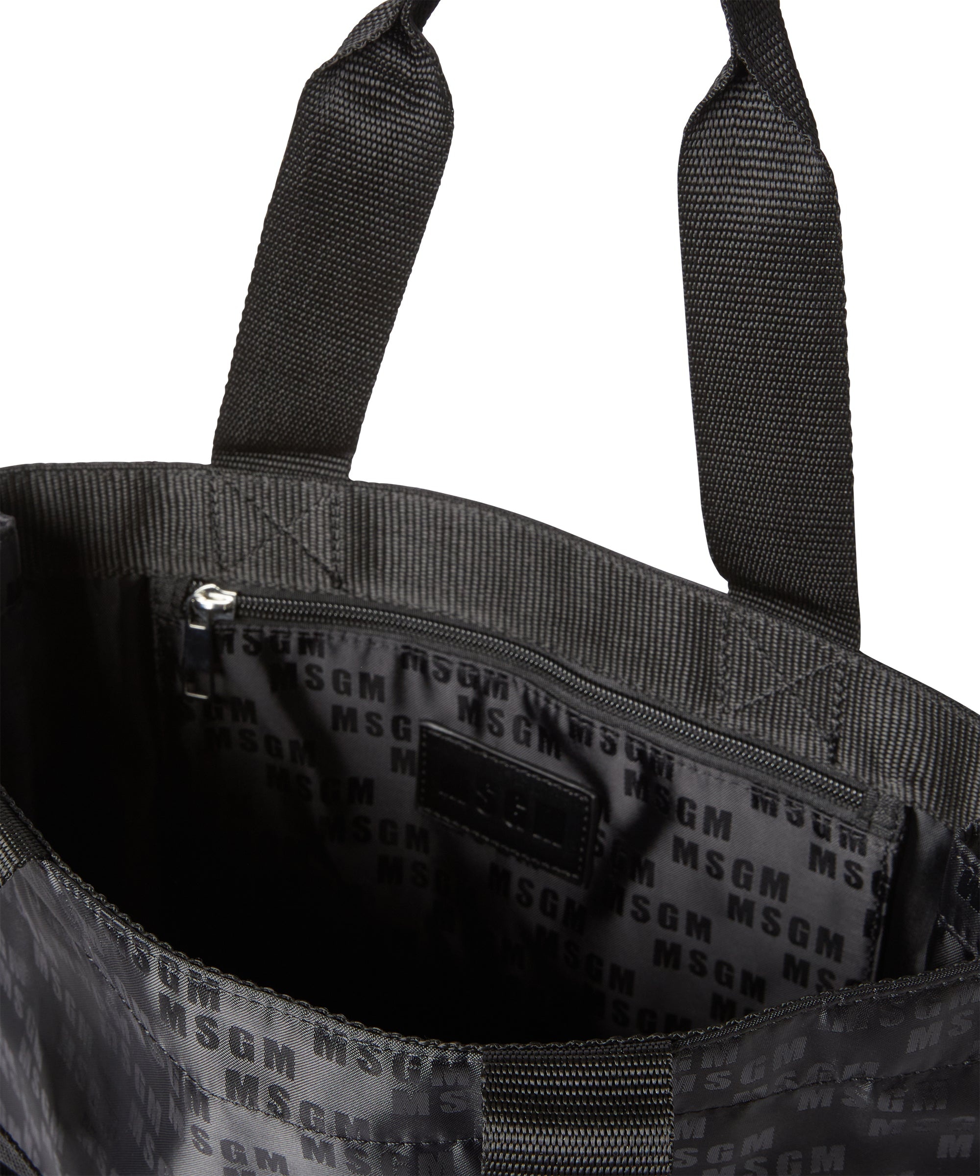"Signature Iconic Nylon" shopping bag with all-over print - 4