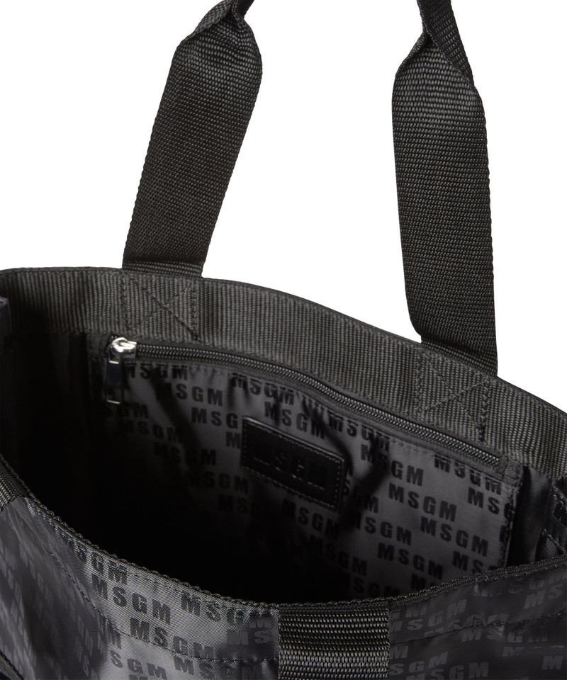 "Signature Iconic Nylon" shopping bag with all-over print 4