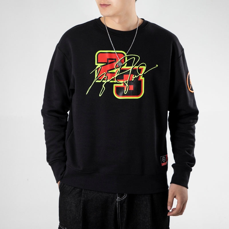 Air Jordan Basketball Print Digital Crewneck Pullover Fleece Sweatshirt For Men Black DD3877-010 - 3