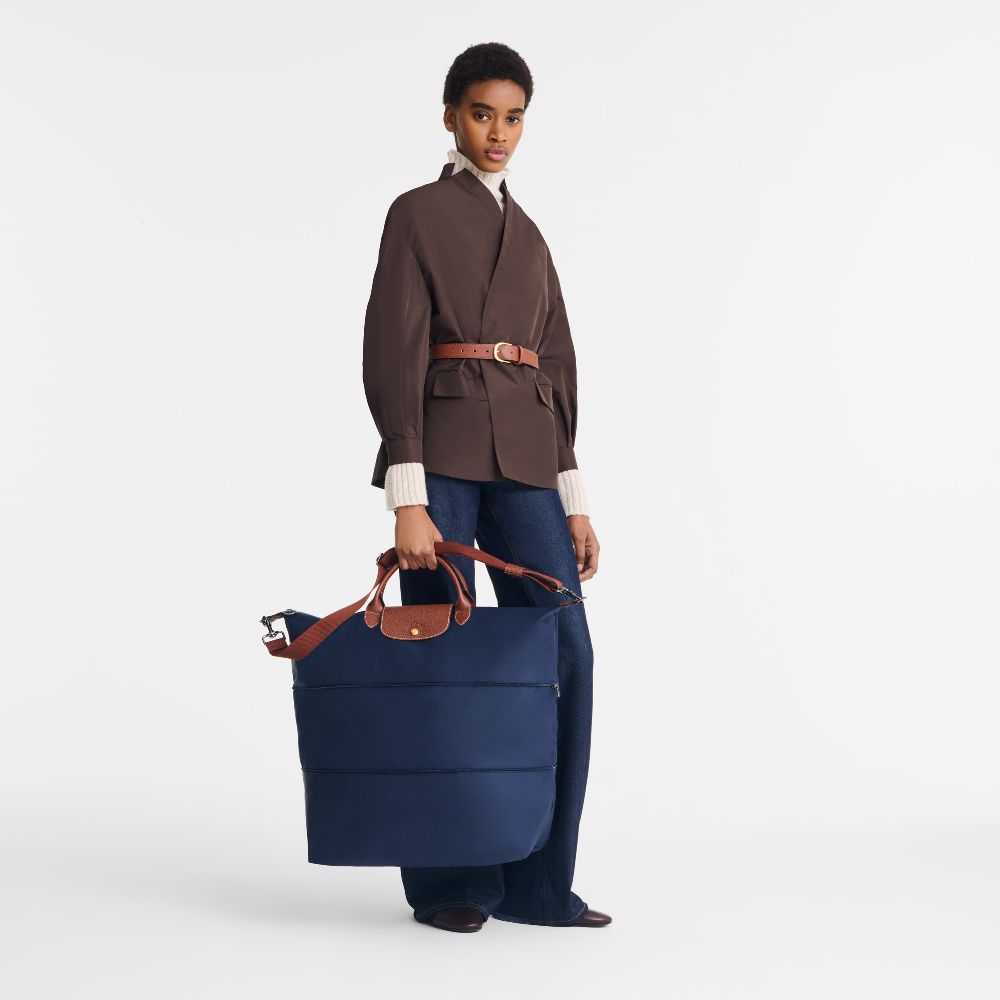 Le Pliage Original Travel bag expandable Navy - Recycled canvas - 2