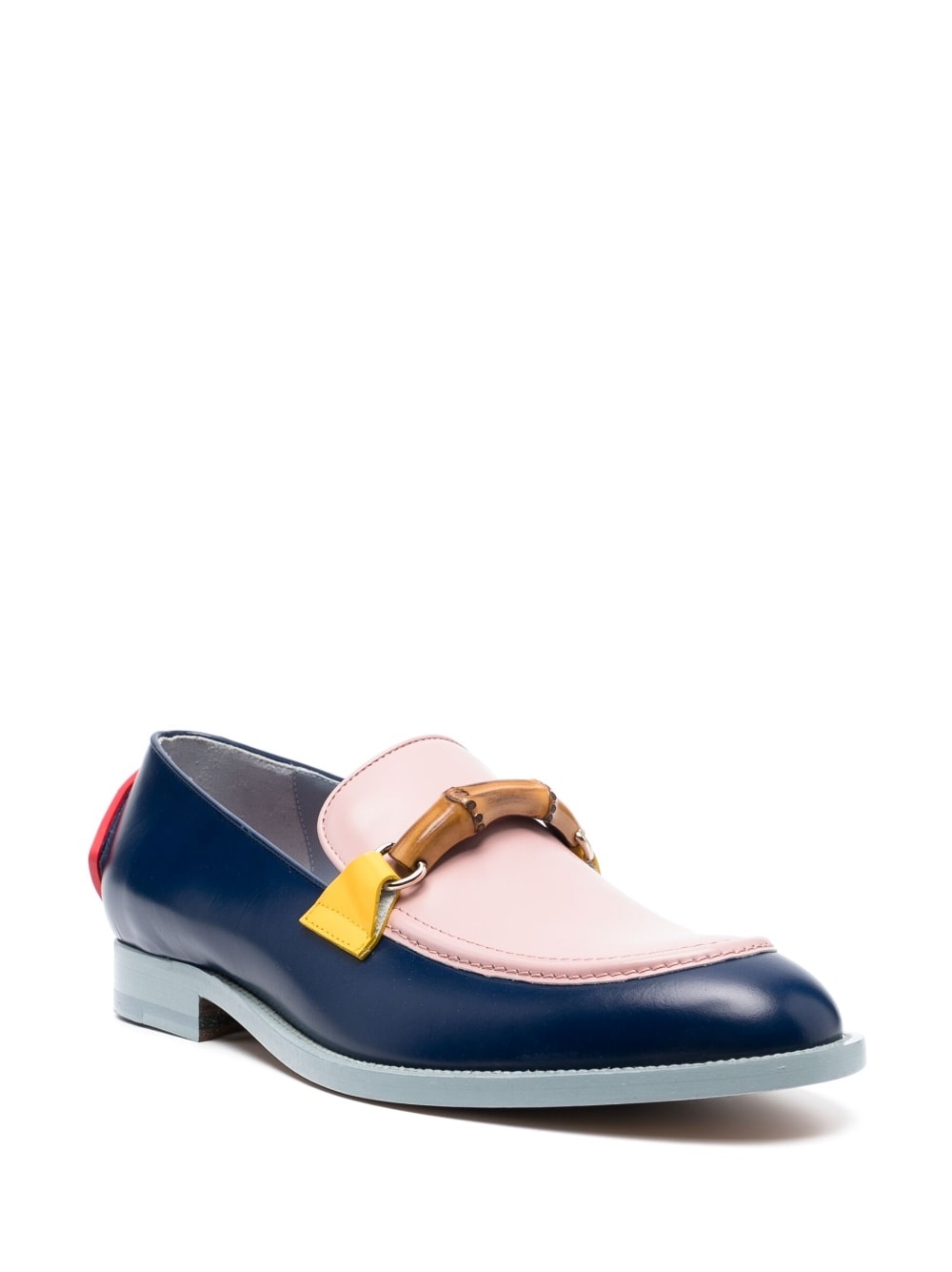 bamboo-detail leather loafers - 2