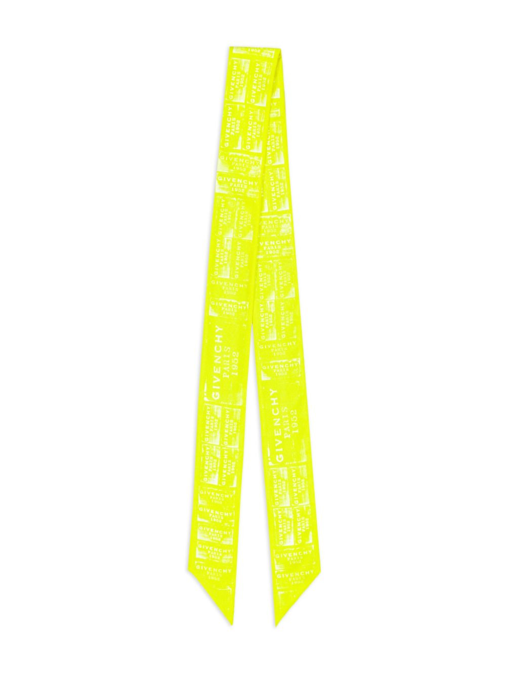graphic-print silk scarf - 1