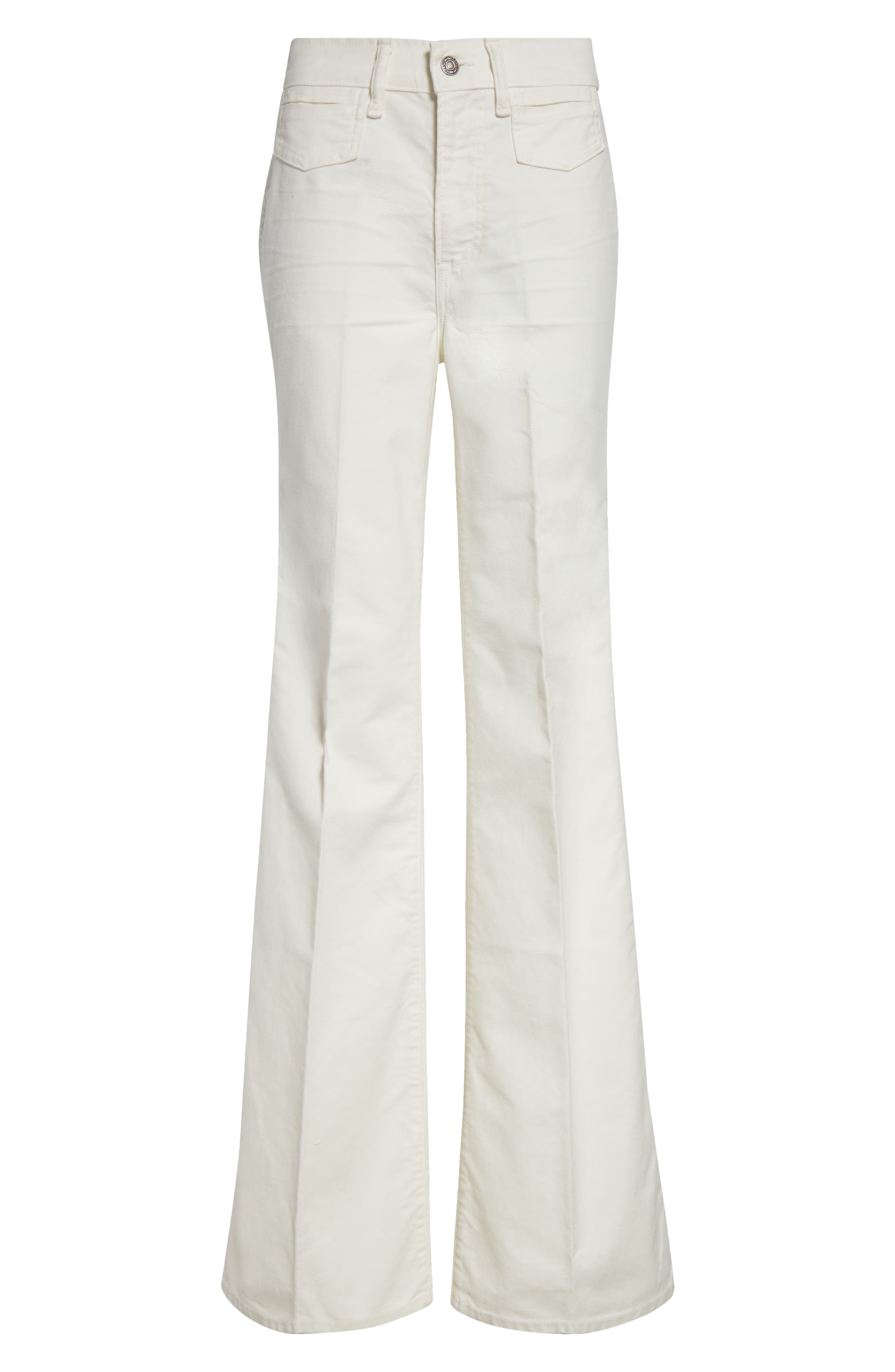TOM FORD Moleskin Denim Flare Leg Pants in Off White at Nordstrom - 6