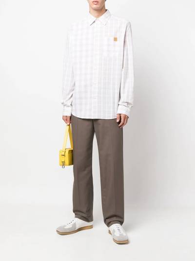 Loewe plaid-check print logo shirt outlook