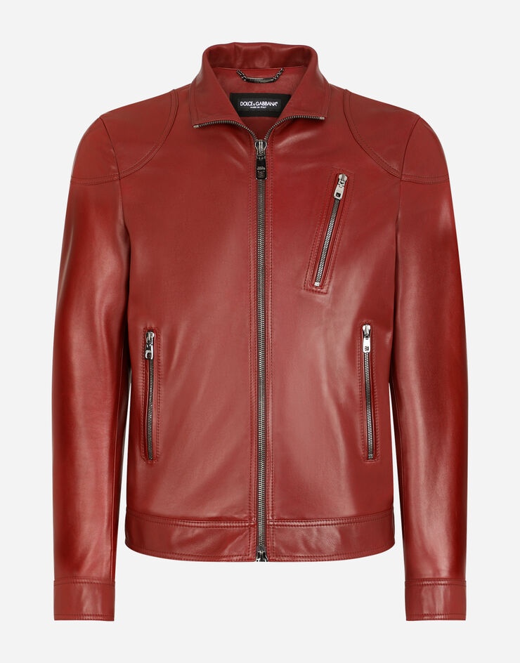 Lambskin jacket with multiple zippers - 3