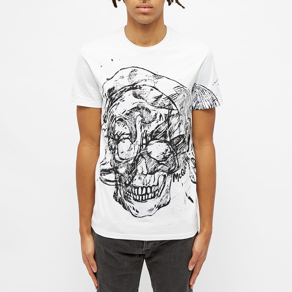 Alexander McQueen Scribble Skull Tee - 4