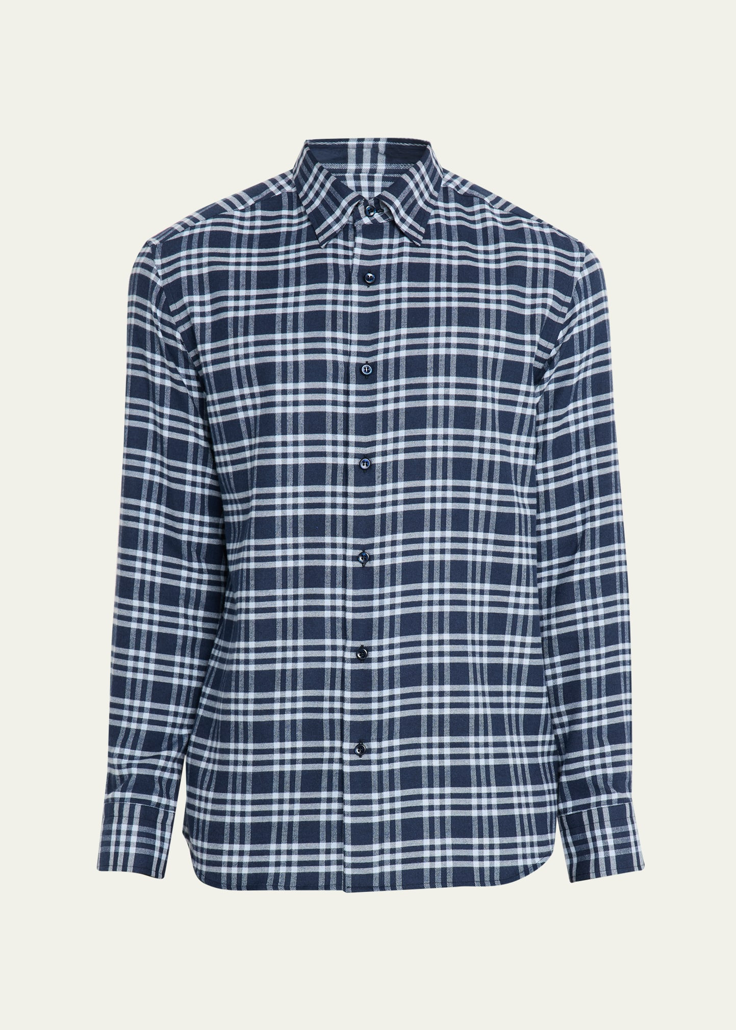 Men's Cotton Flannel Check Shirt - 1