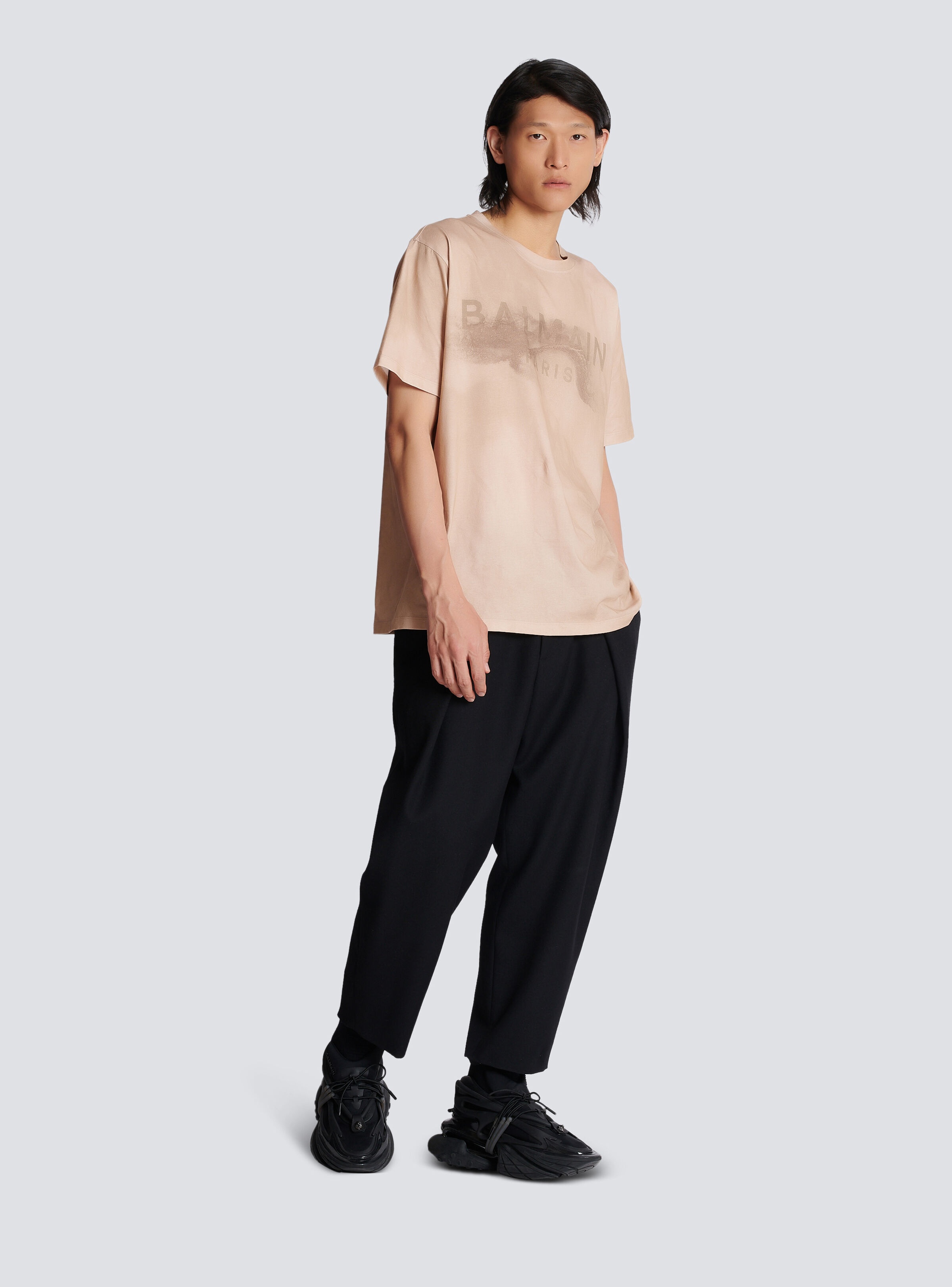 T-shirt in eco-responsible cotton with Balmain Paris desert logo - 3