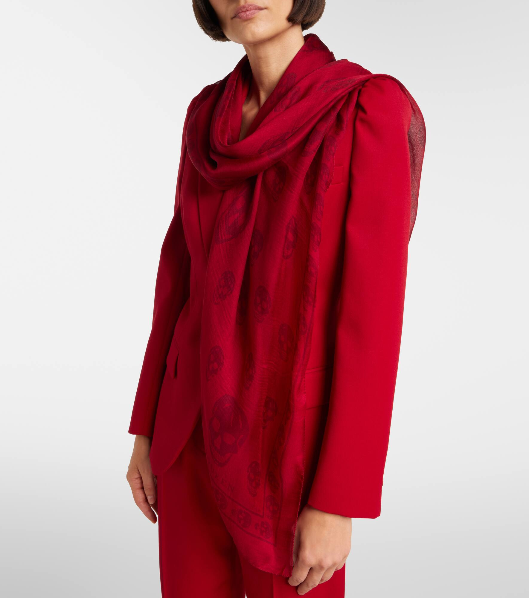 Printed silk scarf - 3
