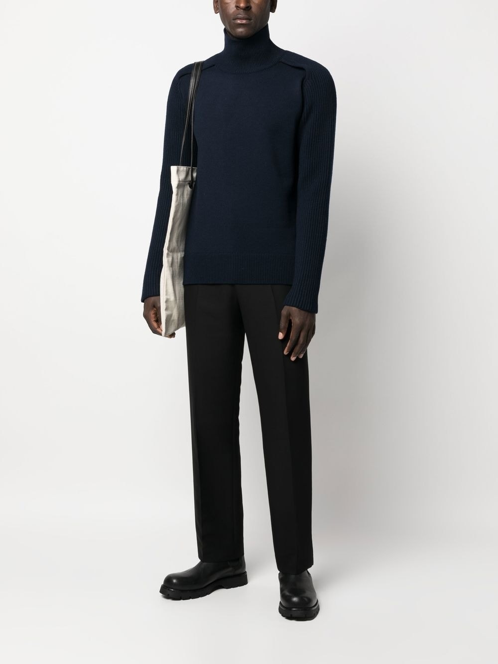 high-neck wool jumper - 2