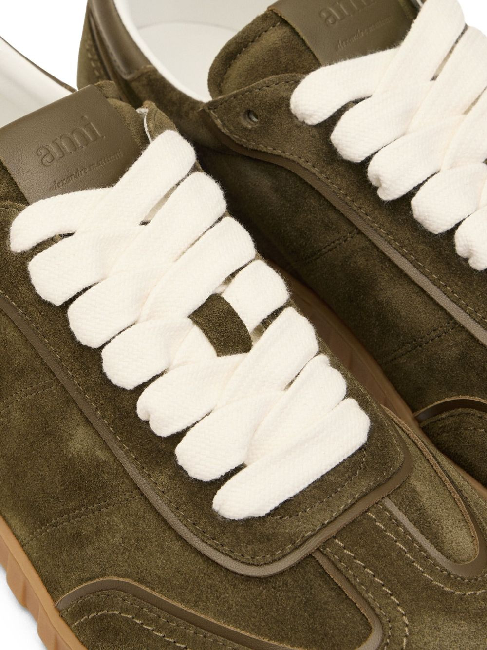 suede lace-up sneakers - 3