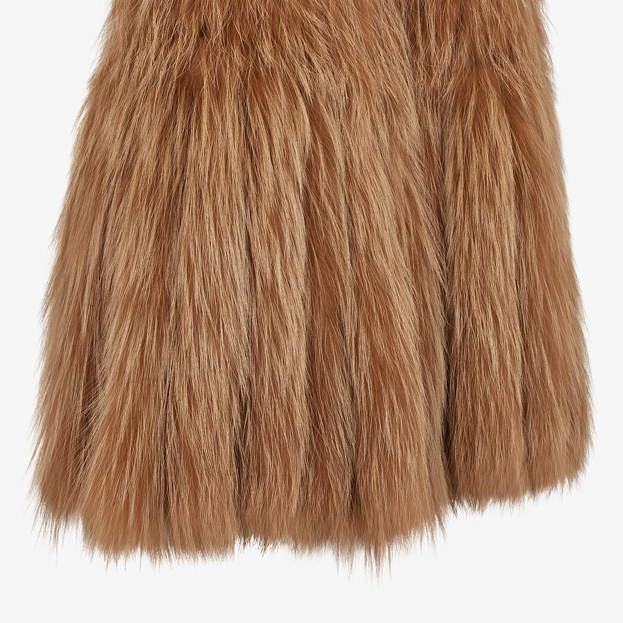 Brown fox fur vest - 3