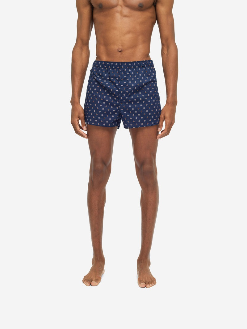 Men's Modern Fit Boxers Nelson 90 Cotton Batiste Navy 3