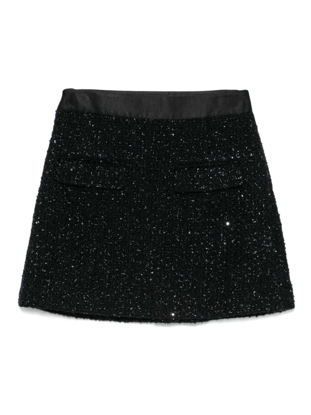lurex sequinned mini skirt - 2