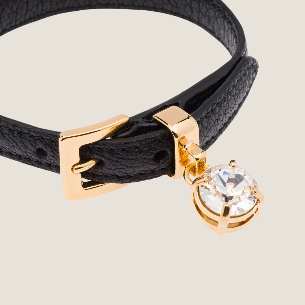 Madras leather bracelet - 3