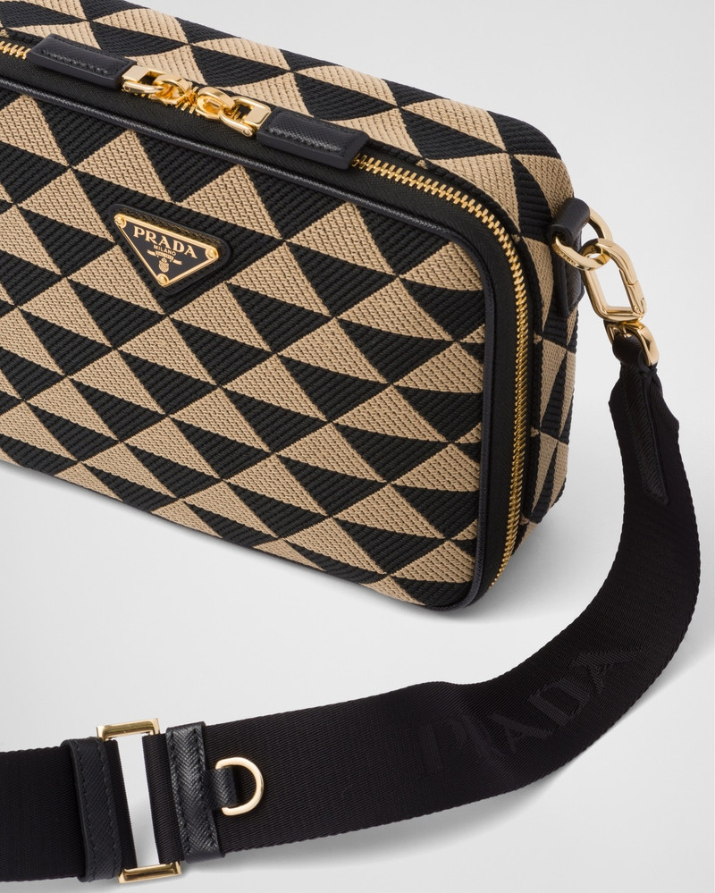 Prada Symbole embroidered fabric bag 6