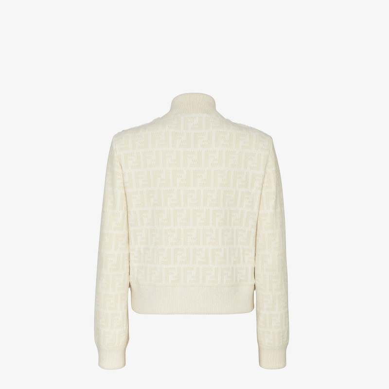 FENDI White mink bomber outlook