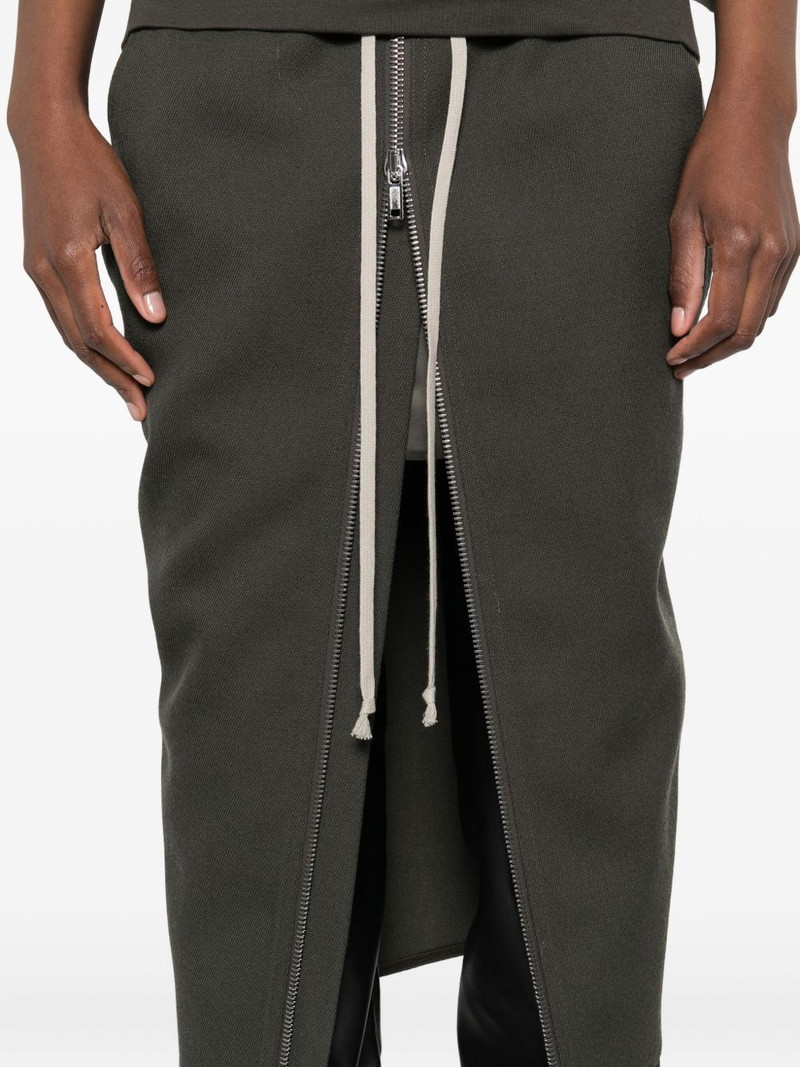 drawstring zip-front midi skirt 5
