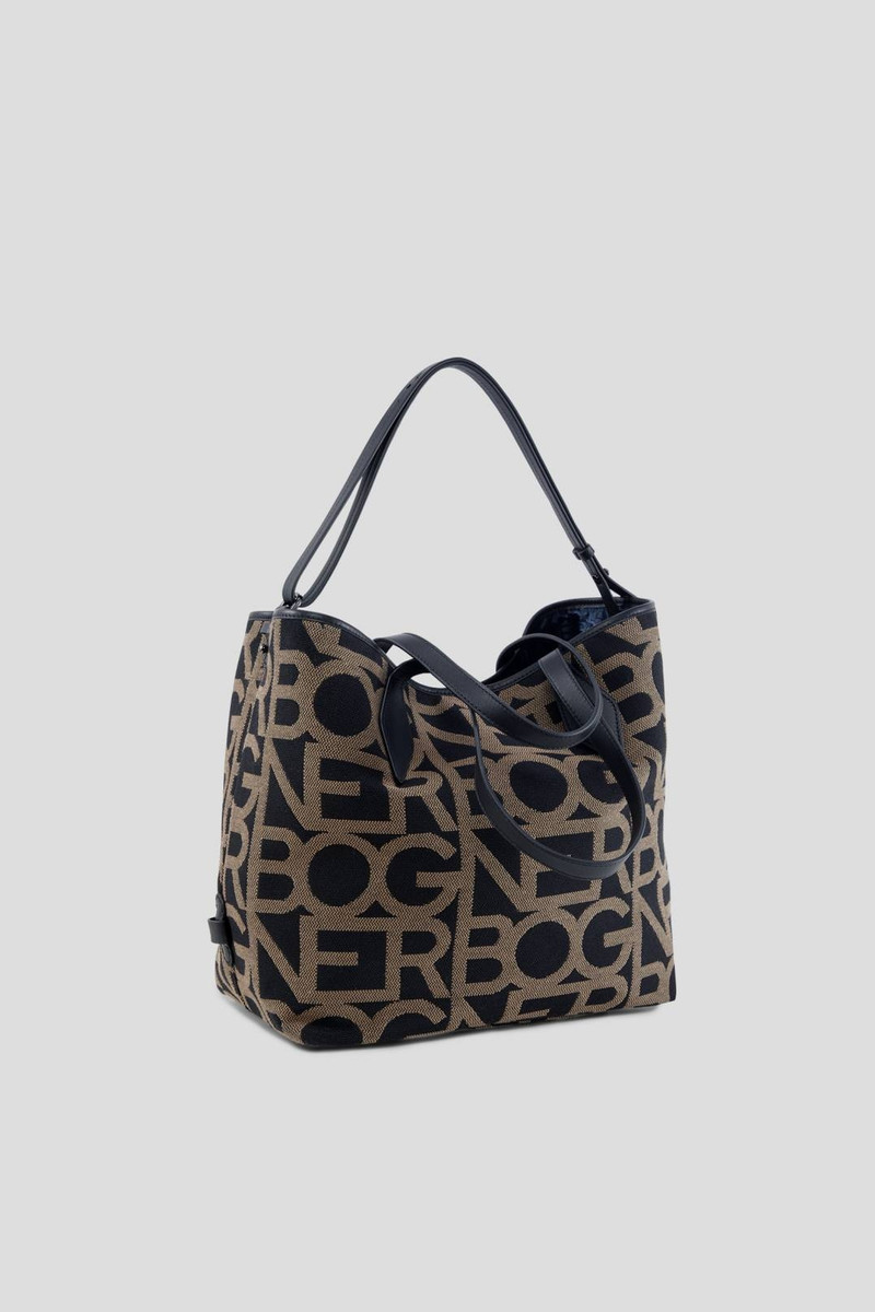 BOGNER PANY JANE HOBO BAG IN BLACK/BROWN outlook